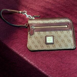 Dooney & Bourke Brown Monogram Wristlet
